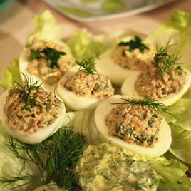 Рецепт Яиц, фаршированных грибами