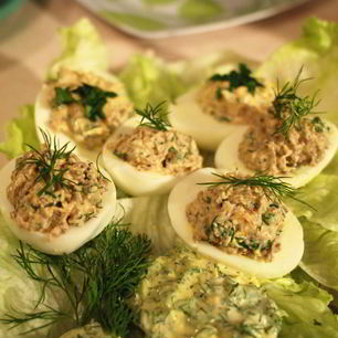 Рецепт Яиц, фаршированных грибами