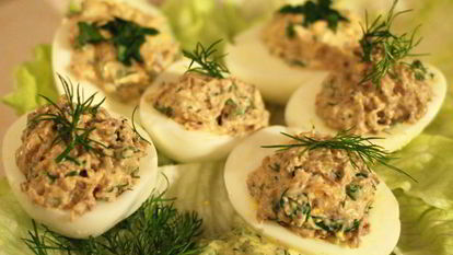 Рецепт Яиц, фаршированных грибами