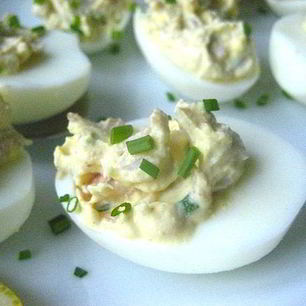 Рецепт Яиц, фаршированных крабовым мясом
