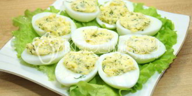 Рецепт яиц фаршированных красной икрой