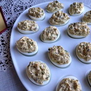 Рецепт Яиц фаршированных печенью трески