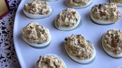 Рецепт Яиц фаршированных печенью трески