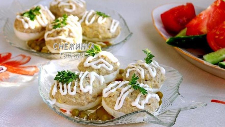 Рецепт яиц, фаршированных рубленой сельдью