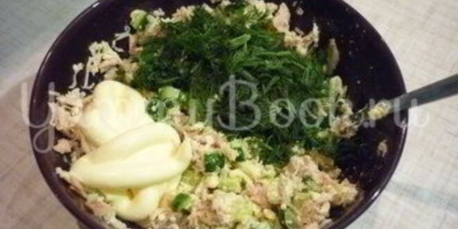 Рецепт яиц, фаршированных тунцом и свежим огурцом