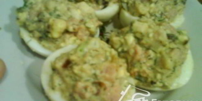 Рецепт яиц фаршированных ветчиной