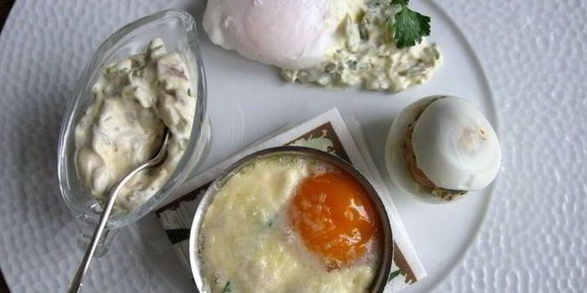Рецепт яйца пашот, кокот и фаршированное