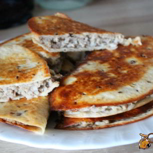 Рецепт Горячей закуски из тортильи с мясом и рисом
