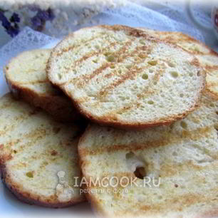 Рецепт Гренков из батона с яйцом и молоком