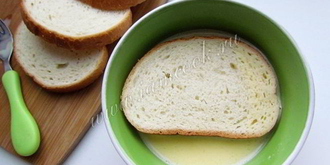 Рецепт гренков из батона с яйцом и молоком