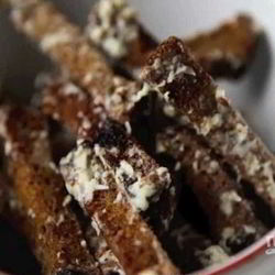 Рецепт Гренков из черного хлеба с сыром на сковороде