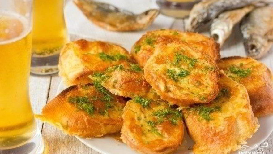 Рецепт гренков к пиву