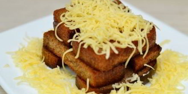 Рецепт гренков с чесноком и сыром