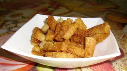 Рецепт Гренков с чесноком в духовке