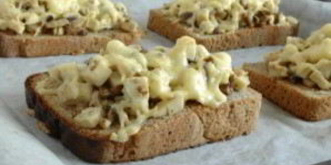 Рецепт гренков с грибами