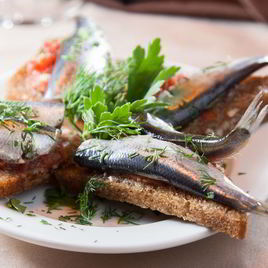 Рецепт Гренков с килькой