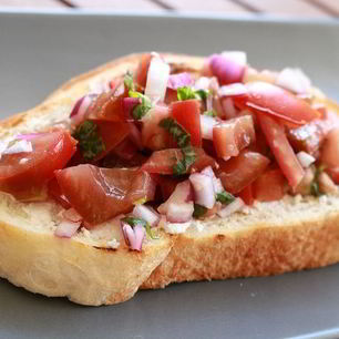 Рецепт Гренков с помидорами и сыром