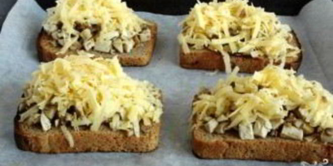 Рецепт гренков с шампиньонами