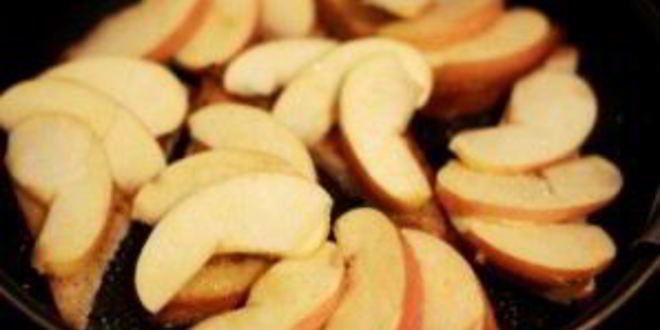 Рецепт гренков с яблоками