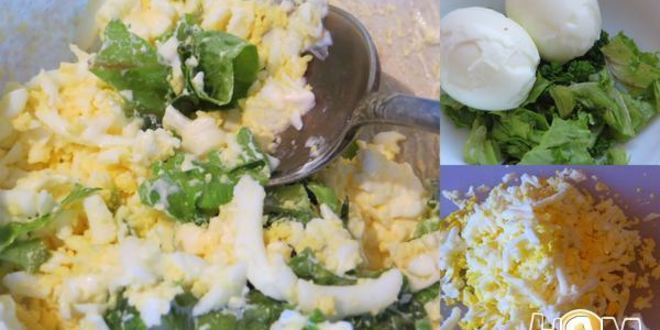 Рецепт гренков с яичным салатом
