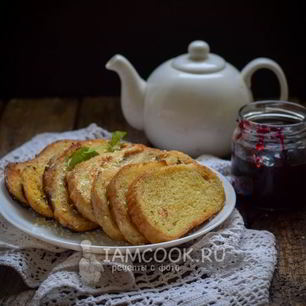 Рецепт Сладких гренков из батона с молоком и яйцом