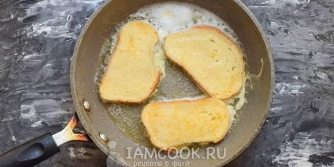 Рецепт сладких гренков из батона с молоком и яйцом