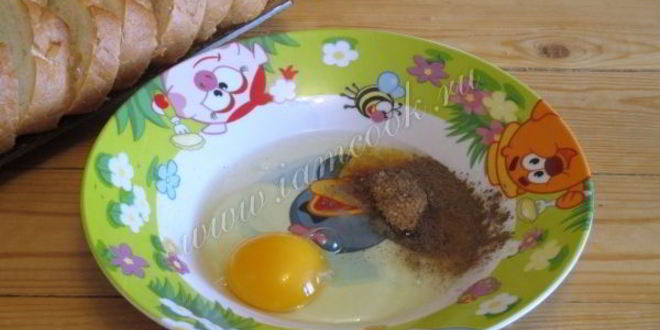 Рецепт сладких гренков из белого хлеба