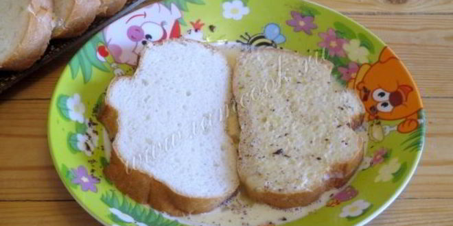 Рецепт сладких гренков из белого хлеба