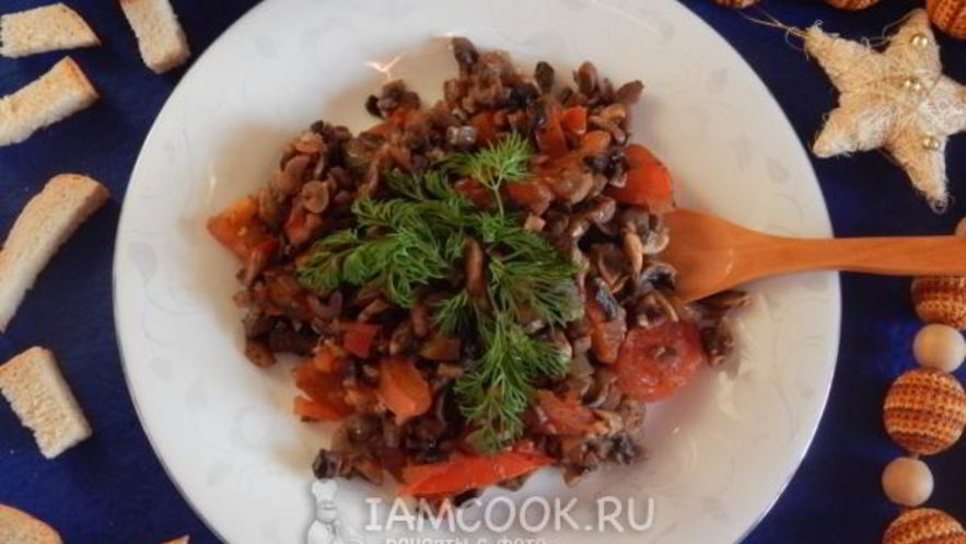 Рецепт грибной икры с помидорами
