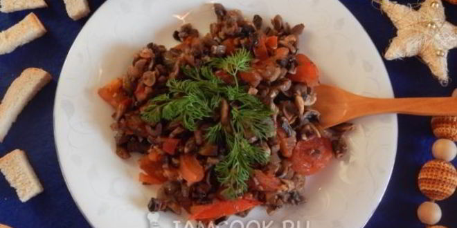 Рецепт грибной икры с помидорами