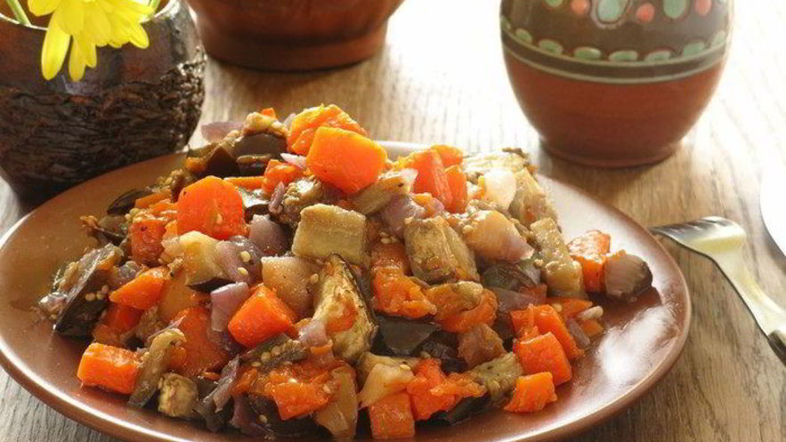 Рецепт икры из тыквы и баклажанов