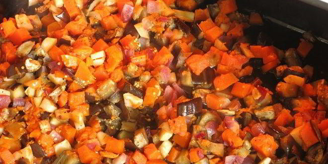 Рецепт икры из тыквы и баклажанов