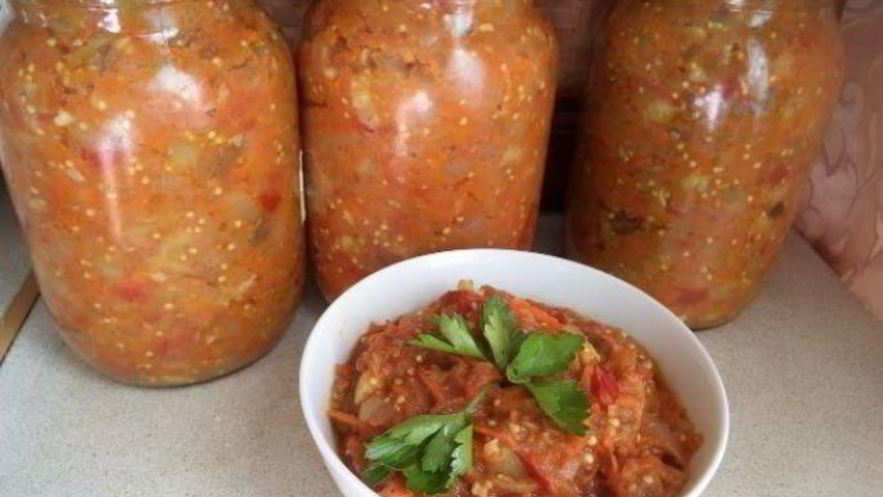 Рецепт икры кабачковой с баклажанами на зиму