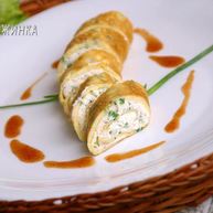 Рецепт Канапе из омлета с творогом