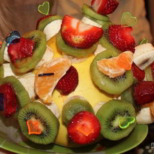 Рецепт Канапе к шампанскому из фруктов