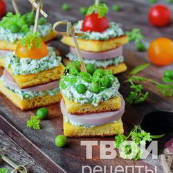 Рецепт Канапе на шпажках