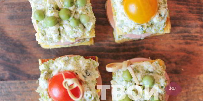 Рецепт канапе на шпажках