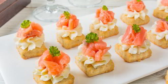 Рецепт канапе на сырном печенье