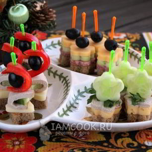 Рецепт Канапе Праздничного ассорти