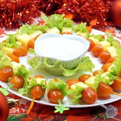 Рецепт Канапе Рождественский венок