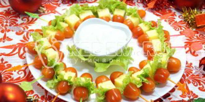 Рецепт канапе рождественский венок