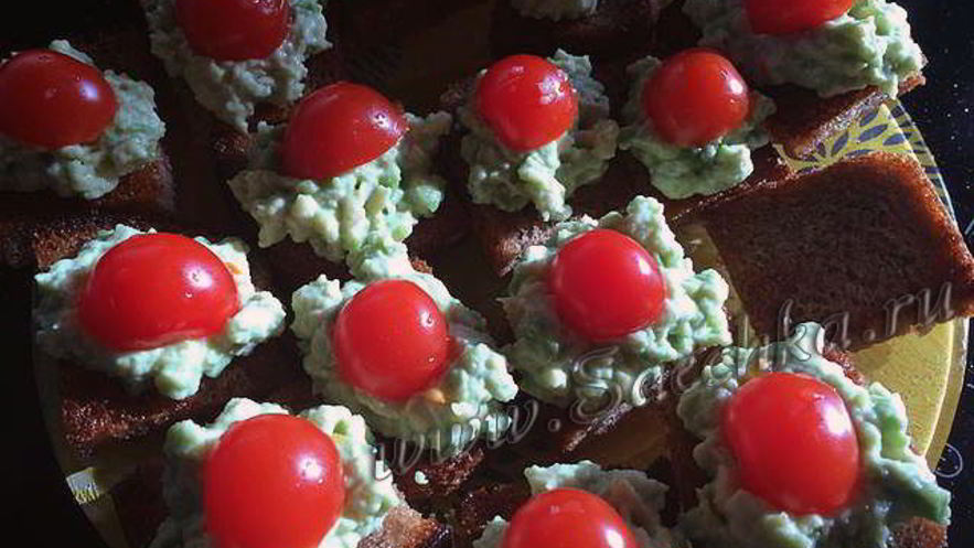 Рецепт канапе с авокадо