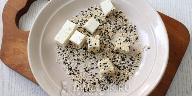 Рецепт канапе с брынзой и помидорами черри