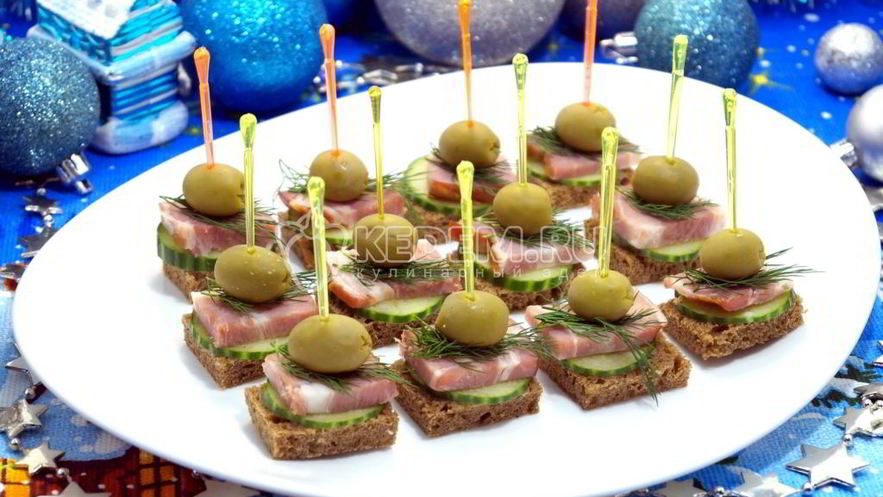 Рецепт канапе с бужениной