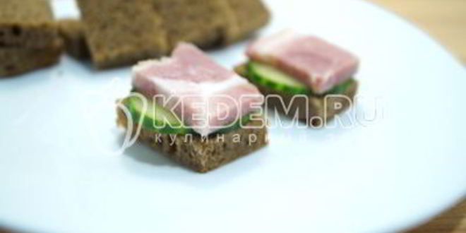 Рецепт канапе с бужениной