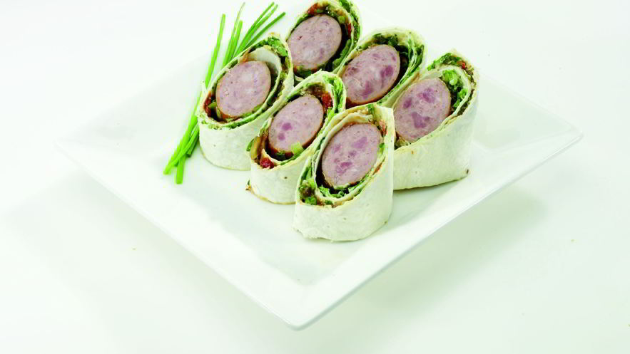 Рецепт канапе с копчеными колбасками