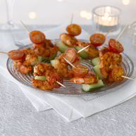 Рецепт Канапе с креветками пикантные