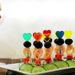 Рецепт Канапе с креветками