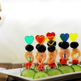 Рецепт Канапе с креветками