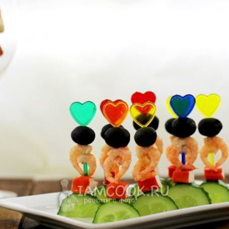 Рецепт Канапе с креветками